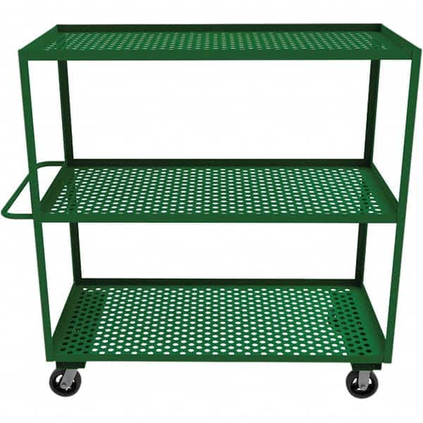 Durham - 1,200 Lb Capacity, 30-1/4" Wide x 66-1/4" Long x 63" High Mobile Cart - Exact Tooling