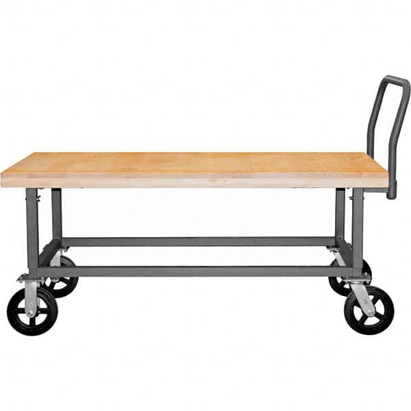 Durham - 1,800 Lb Capacity Work Height Platform Truck - Exact Tooling