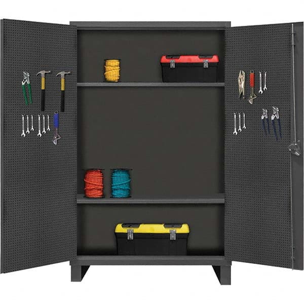 Durham - 2 Shelf Pegboard Storage Cabinet - Exact Tooling