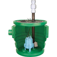 Little Giant Pumps - Sump Pump Systems; Type: Sump Pump System ; Voltage: 115 ; Contents: Basin, cover, gaskets and hardware, Piggyback tethered mechanical float switch assembly, discharge pipe, vent pipe, coupling, grommet, pump - Exact Tooling