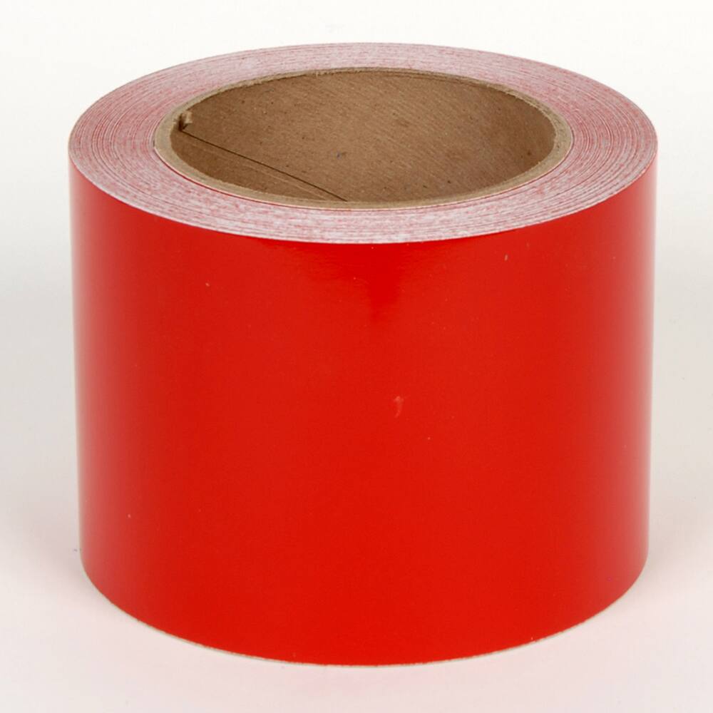 Cobra Systems - Labels, Ribbons & Tapes; Type: Vinyl Tape ; Color: Red ; For Use With: VNM8 ; Width (Inch): 4 ; Length (Feet): 75 ; Material: Vinyl - Exact Tooling