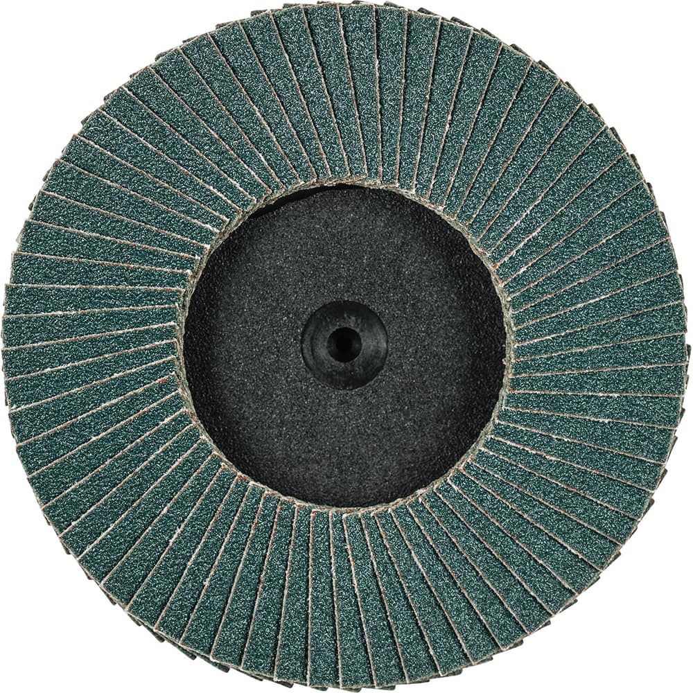 PFERD - Flap Discs; Abrasive Type: Coated ; Flap Disc Type: Compact ; Disc Diameter (Inch): 3 ; Abrasive Material: Zirconia Alumina ; Grit: 120 ; Attaching System: Quick Change Type CDR - Exact Tooling