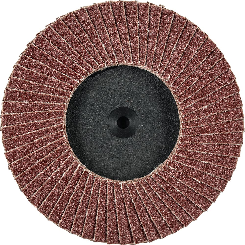 PFERD - Flap Discs; Abrasive Type: Coated ; Flap Disc Type: Type 27 ; Disc Diameter (Inch): 3 ; Abrasive Material: Aluminum Oxide ; Grit: 80 ; Attaching System: Quick Change Type CDR - Exact Tooling