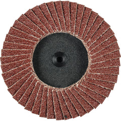 PFERD - Flap Discs; Abrasive Type: Coated ; Flap Disc Type: Type 27 ; Disc Diameter (Inch): 3 ; Abrasive Material: Aluminum Oxide ; Grit: 40 ; Attaching System: Quick Change Type CDR - Exact Tooling