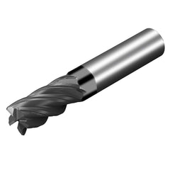 Sandvik Coromant - 1/4" Diam 5 Flute Solid Carbide 0.015" Corner Radius End Mill - Exact Tooling