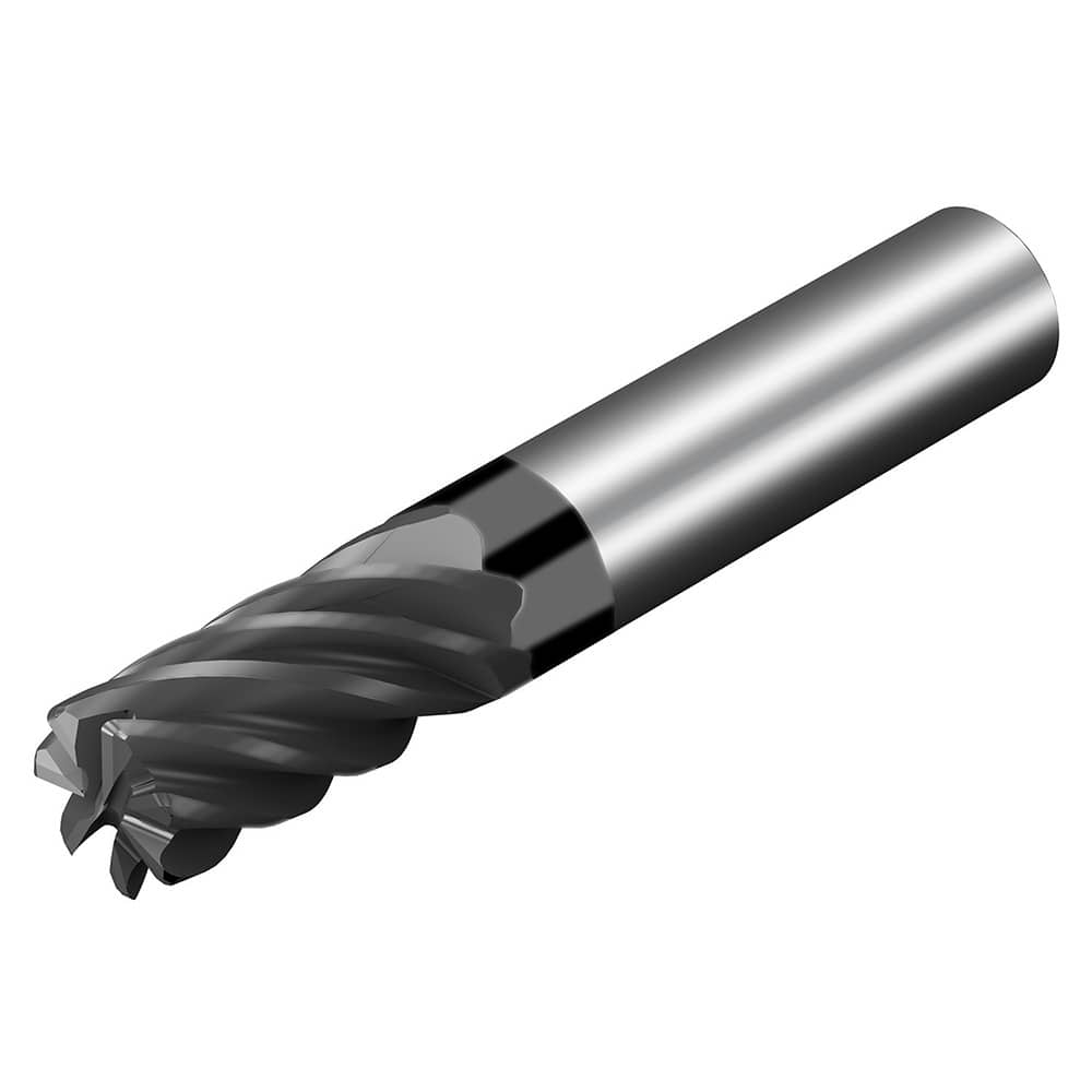Sandvik Coromant - 1/2" Diam 7 Flute Solid Carbide 0.06" Corner Radius End Mill - Exact Tooling