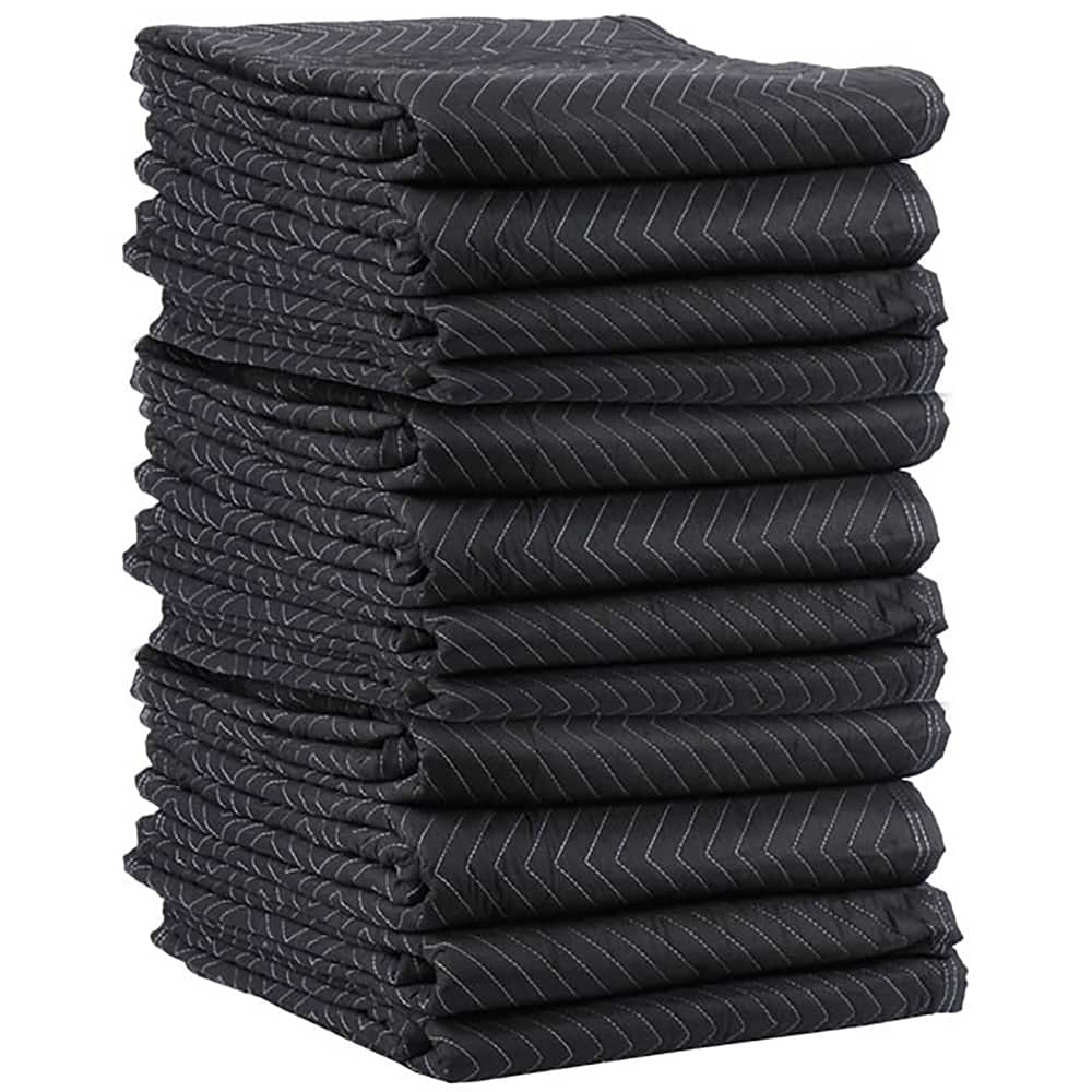 US Cargo Control - Tarps & Dust Covers; Material: Cotton/Polyester ; Length (Inch): 80 ; Width (Inch): 72 ; Grommet: No ; Color: Black; White - Exact Tooling