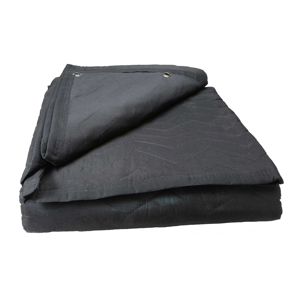 US Cargo Control - Tarps & Dust Covers; Material: Cotton/Polyester ; Length (Inch): 96 ; Width (Inch): 80 ; Grommet: Yes ; Color: Black - Exact Tooling