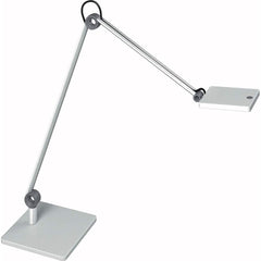Waldmann Lighting - Task Lights; Fixture Type: Desk ; Color: Silver ; Lamp Type: LED ; Mounting Type: Base Mount ; Adjustable Arm Type: Articulated ; Arm Length (Inch): 31.5 - Exact Tooling