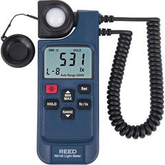 REED Instruments - Light Meters; Compatible Lighting: All Visible Light; LED ; Maximum Measurement (Lux): 199900 ; Maximum Measurement (FC): 19990 ; Minimum Measurement (Lux): 0 ; Minimum Measurement (FC): 0 ; Accuracy ? (%): 3 - Exact Tooling