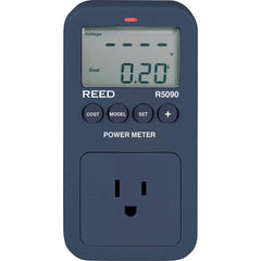 REED Instruments - Power Meters; Number of Phases: 1 ; Maximum Current Capability (A): 15 ; Minimum Current Capability (A): 0 ; Current Accuracy ? (%): 1 ; Current Channels: 1 ; Maximum Voltage: 150 VAC - Exact Tooling