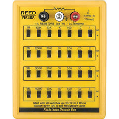 REED Instruments - Earth Ground Resistance Testers; Maximum Earth Ground Resistance (kiloohm): 110 ; Minimum Earth Ground Resistance (kiloohm): 1 ; Resolution (Ohms): 1-110 ; Operating Frequency (Hz): 0 ; Power Supply: No Battery Required ; PSC Code: 6625 - Exact Tooling