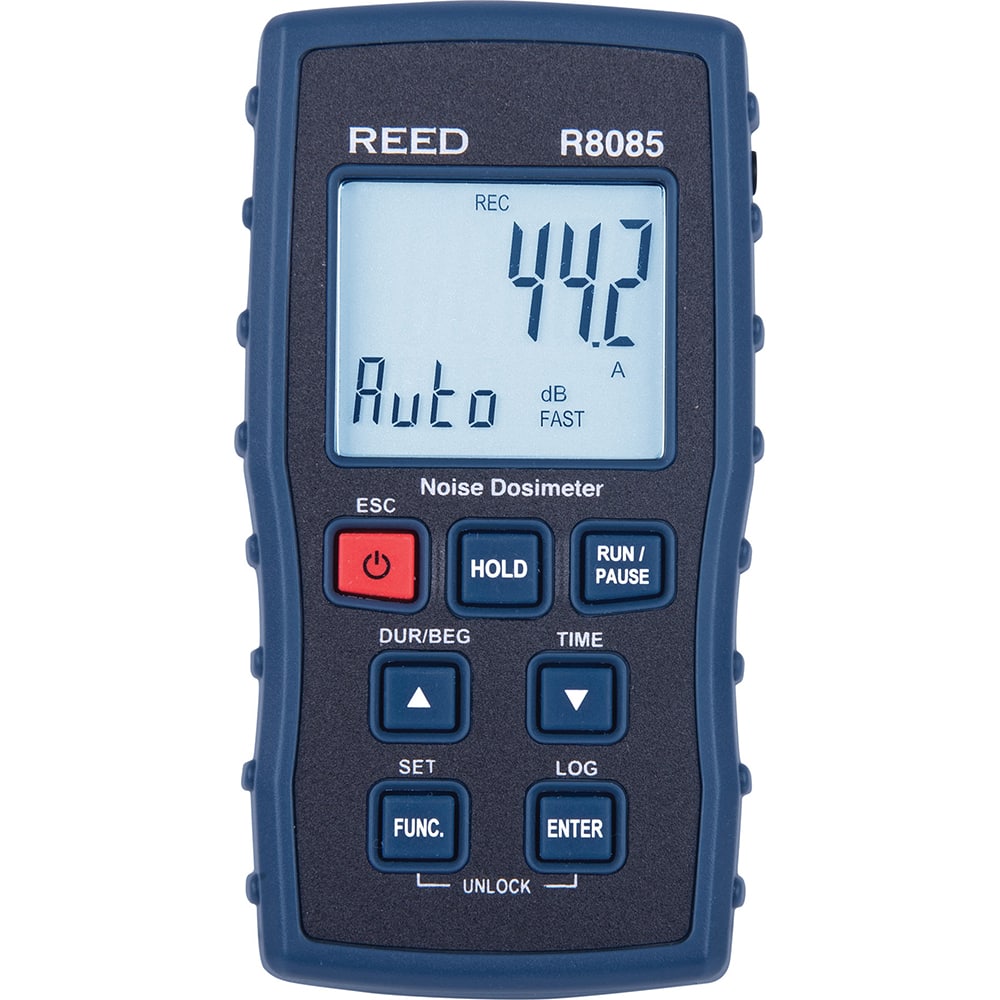 REED Instruments - Sound Meters; Type: Noise Dosimeter ; Frequency Weighting: A & C ; Sound Range (dB): 35 - Exact Tooling