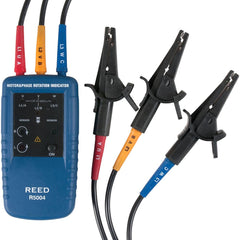 REED Instruments - Phase Rotation Testers; Number of Phases: 3 ; Maximum Voltage: 600 VAC ; Minimum Voltage: 40 VAC ; Maximum Frequency (Hz): 400 ; Minimum Frequency (Hz): 2 ; Display Type: LED - Exact Tooling