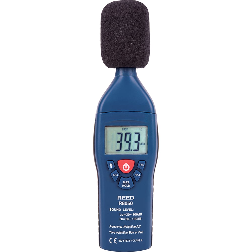 REED Instruments - Sound Meters; Type: Sound Meter ; Frequency Weighting: A & C ; Sound Range (dB): 30 - Exact Tooling