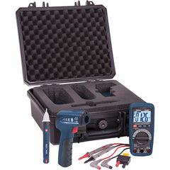 REED Instruments - Electrical Test Equipment Combination Kits; Kit Type: Combination Kit ; Maximum Voltage: 600 VAC/VDC ; Number of Pieces: 7 ; Maximum AC Amperage (mA): 400 ; Maximum AC Amperage: 10 ; Maximum DC Amperage (mA): 400 - Exact Tooling