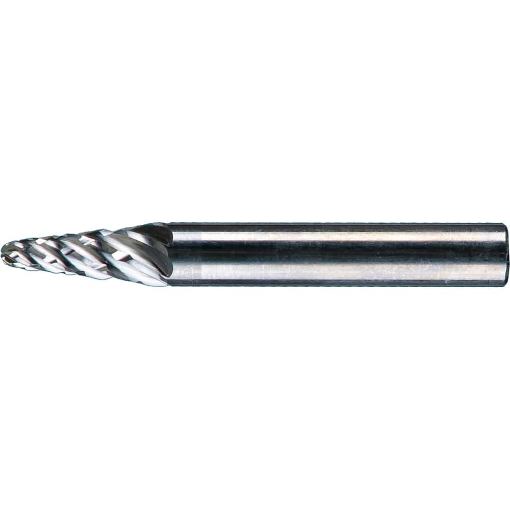 PFERD - SL-1, 1/4" Cut Diam, 1/4" Shank Diam, Carbide End Cut Tree with Radius End Burr - Exact Tooling