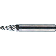 PFERD - SL-1, 1/4" Cut Diam, 1/4" Shank Diam, Carbide End Cut Tree with Radius End Burr - Exact Tooling