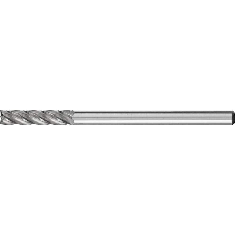 PFERD - SB-43, 1/8" Cut Diam, 1/8" Shank Diam, Carbide End Cut Aluma Cut Cylinder with End Cut Burr - Exact Tooling