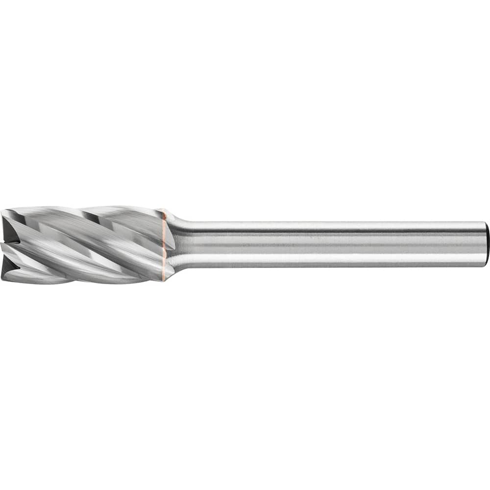 PFERD - SB-3, 3/8" Cut Diam, 1/4" Shank Diam, Carbide End Cut Aluma Cut Cylinder with End Cut Burr - Exact Tooling