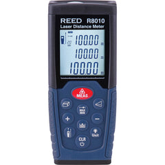 REED Instruments - Laser & Ultrasonic Distance Finders; Type: Laser ; Maximum Distance (Meters): 100.00 ; Maximum Distance (Feet): 328.00 ; Accuracy (mm): 1.50 ; Accuracy (Inch): 0.06 ; Accuracy (Decimal Inch): 0.06 - Exact Tooling