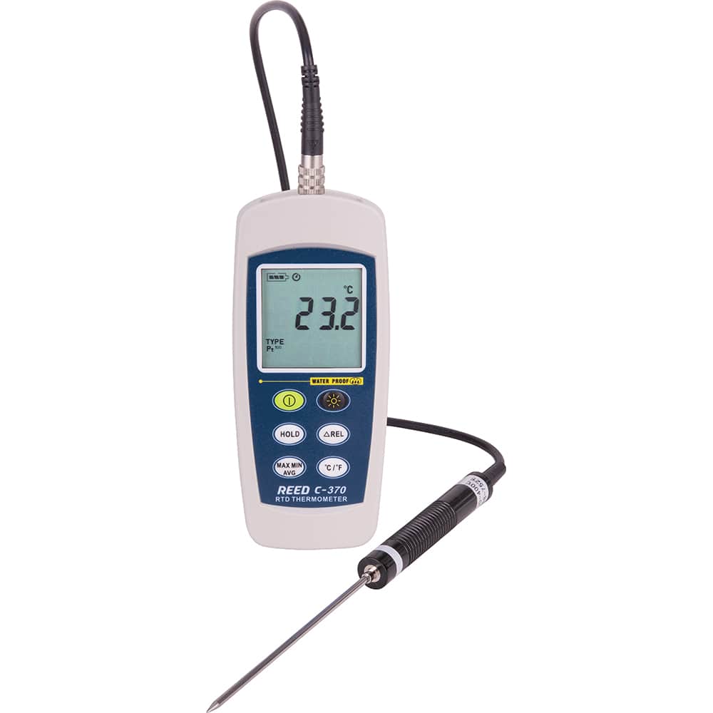 REED Instruments - Digital Thermometers & Probes; Type: Digital Thermometer ; Maximum Temperature (C): 300.00 ; Maximum Temperature (F): 572.000 ; Minimum Temperature (C): -100.00 ; Minimum Temperature (F): -148.000 ; Display Type: Digital LCD - Exact Tooling