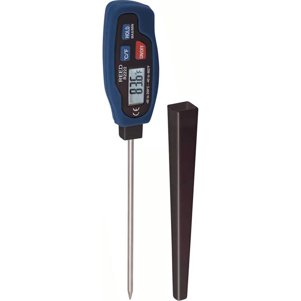 REED Instruments - Digital Thermometers & Probes; Type: Digital Stem Thermometer ; Maximum Temperature (C): 250.00 ; Maximum Temperature (F): 482.000 ; Minimum Temperature (C): -40.00 ; Minimum Temperature (F): -40.000 ; Display Type: Digital LCD - Exact Tooling