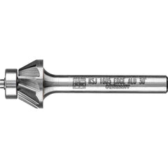 PFERD - SSJ-6, 5/8" Cut Diam, 1/4" Shank Diam, Carbide Aluma Cut Cone Burr - Exact Tooling