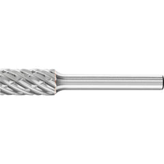 PFERD - SA-3, 3/8" Cut Diam, 1/4" Shank Diam, Carbide No End Cut Cylinder Burr - Exact Tooling