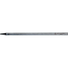 PFERD - SL-1L6, 1/4" Cut Diam, 1/4" Shank Diam, Carbide Double Cut Taper with Radius End Burr - Exact Tooling