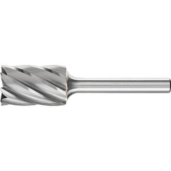 PFERD - SB-6, 5/8" Cut Diam, 1/4" Shank Diam, Carbide End Cut Aluma Cut Cylinder with End Cut Burr - Exact Tooling