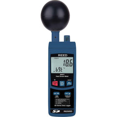 REED Instruments - Thermometer/Hygrometers & Barometers; Type: Heat Stress WBGT Recorder ; Minimum Relative Humidity (%): 5 ; Maximum Relative Humidity (%): 95.00 ; Minimum Temperature (C): 0.00 ; Minimum Temperature (F): 32.000 ; Maximum Temperature (C) - Exact Tooling