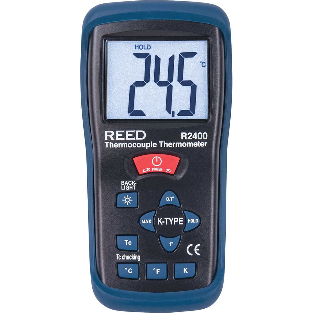 REED Instruments - Digital Thermometers & Probes; Type: Digital Thermometer ; Maximum Temperature (C): 1300.00 ; Maximum Temperature (F): 2000.000 ; Minimum Temperature (C): -50.00 ; Minimum Temperature (F): -58.000 ; Display Type: Digital LCD - Exact Tooling