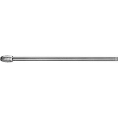 PFERD - SE-3L6, 3/8" Cut Diam, 1/4" Shank Diam, Carbide Double Cut Oval Burr - Exact Tooling