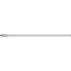 PFERD - SH-2L6, 5/16" Cut Diam, 1/4" Shank Diam, Carbide Diamond Cut Flame Burr - Exact Tooling