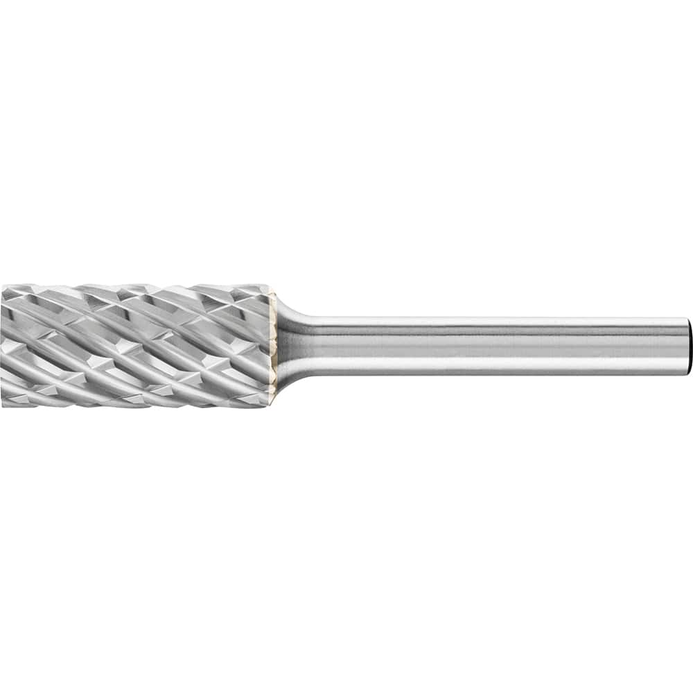 PFERD - SA-5, 1/2" Cut Diam, 1/4" Shank Diam, Carbide No End Cut Cylinder Burr - Exact Tooling