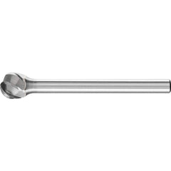 PFERD - SD-51, 1/4" Cut Diam, 1/8" Shank Diam, Carbide Aluma Cut Ball Burr - Exact Tooling