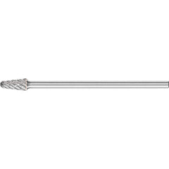 PFERD - SL-3L6, 3/8" Cut Diam, 1/4" Shank Diam, Carbide End Cut Tree with Radius End Burr - Exact Tooling