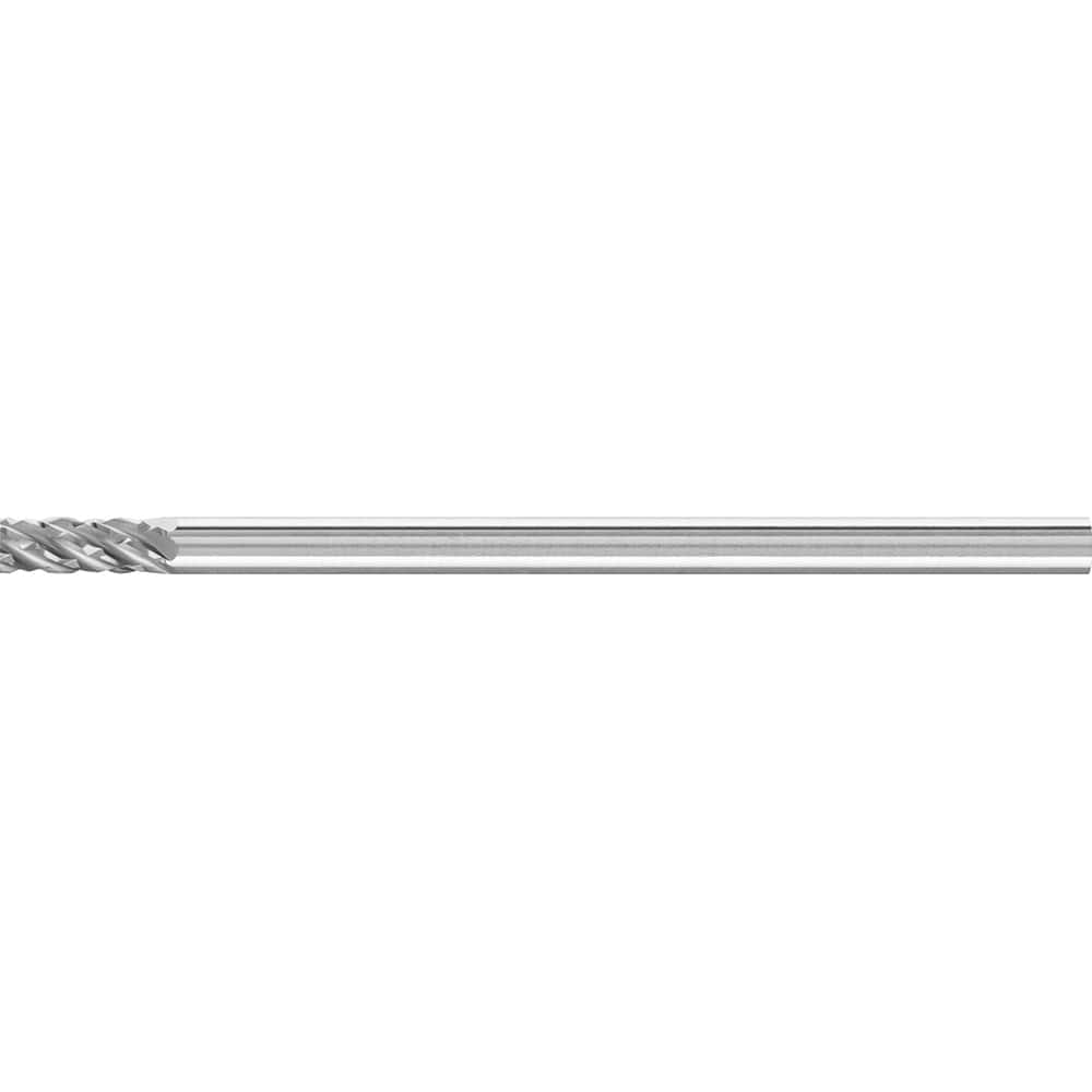 PFERD - SA-3L6, 3/8" Cut Diam, 1/4" Shank Diam, Carbide No End Cut Diamond Pattern Cylinder Burr - Exact Tooling