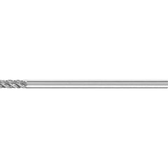 PFERD - SA-3L6, 3/8" Cut Diam, 1/4" Shank Diam, Carbide No End Cut Diamond Pattern Cylinder Burr - Exact Tooling