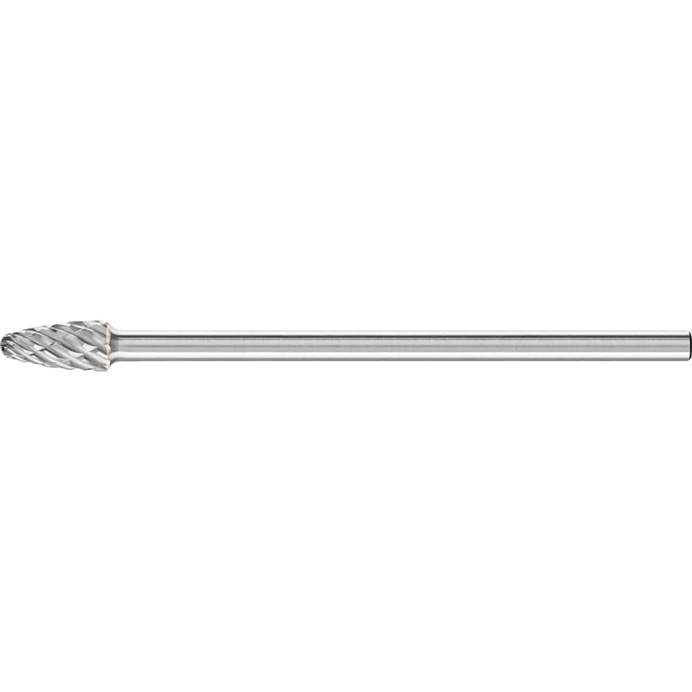 PFERD - SF-3L6, 3/8" Cut Diam, 1/4" Shank Diam, Carbide End Cut Tree with Radius End Burr - Exact Tooling