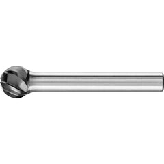 PFERD - SD-3, 3/8" Cut Diam, 1/4" Shank Diam, Carbide Aluma Cut Ball Burr - Exact Tooling