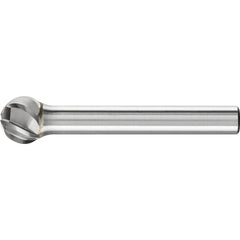 PFERD - SD-3, 3/8" Cut Diam, 1/4" Shank Diam, Carbide Aluma Cut Ball Burr - Exact Tooling