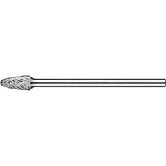 PFERD - SF-3L6, 3/8" Cut Diam, 1/4" Shank Diam, Carbide End Cut Tree with Radius End Burr - Exact Tooling