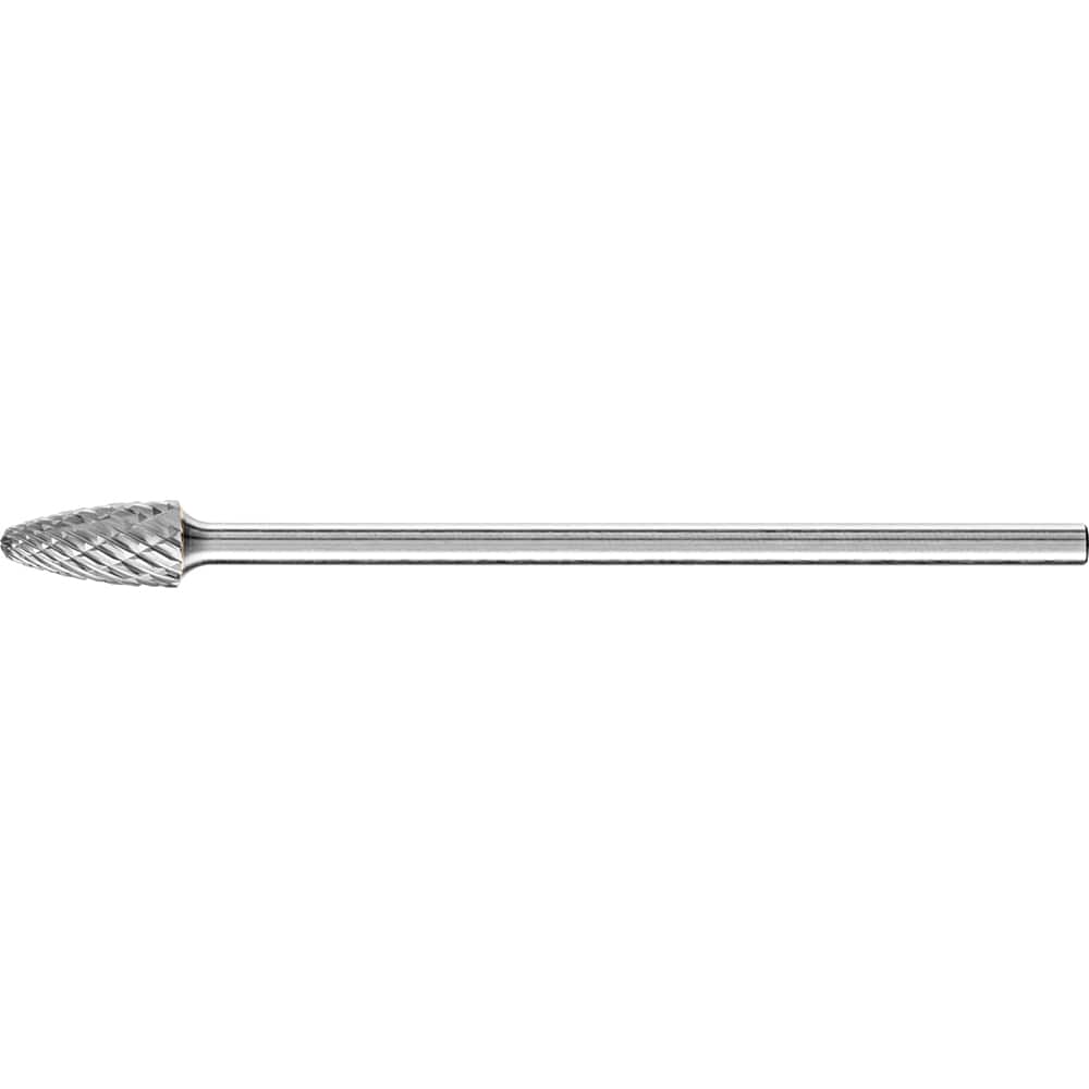 PFERD - SF-5L6, 1/2" Cut Diam, 1/4" Shank Diam, Carbide End Cut Tree with Radius End Burr - Exact Tooling