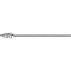 PFERD - SF-5L6, 1/2" Cut Diam, 1/4" Shank Diam, Carbide End Cut Tree with Radius End Burr - Exact Tooling