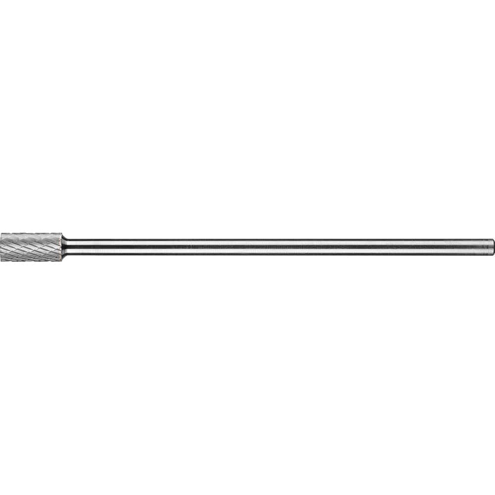 PFERD - SA-3 L6, 3/8" Cut Diam, 1/4" Shank Diam, Carbide No End Cut Diamond Pattern Cylinder Burr - Exact Tooling