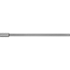 PFERD - SA-3 L6, 3/8" Cut Diam, 1/4" Shank Diam, Carbide No End Cut Diamond Pattern Cylinder Burr - Exact Tooling