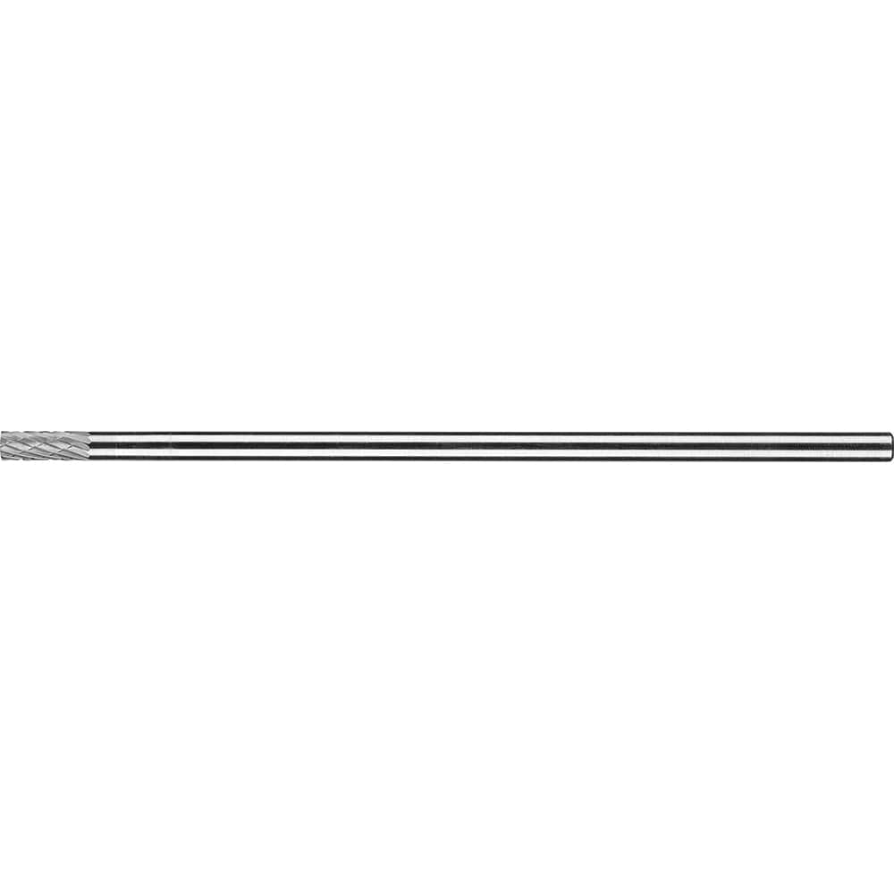 PFERD - SA-1 L6, 1/4" Cut Diam, 1/4" Shank Diam, Carbide No End Cut Diamond Pattern Cylinder Burr - Exact Tooling
