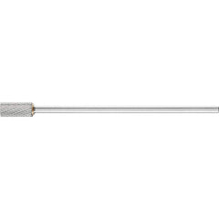 PFERD - SA-5 L6, 1/2" Cut Diam, 1/4" Shank Diam, Carbide No End Cut Diamond Pattern Cylinder Burr - Exact Tooling